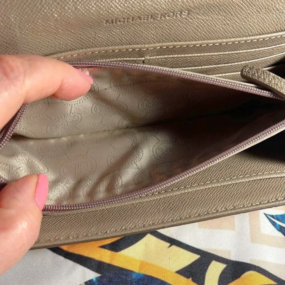 Michael Kors Fulton Tan Croc Leather Wallet